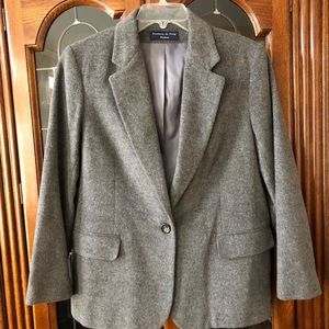 Vintage Preston & York gray Wool and Cashmere Blazer